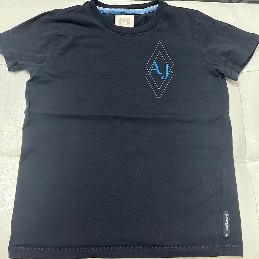 Boys Navy Armani Jeans t shirt.  Size 6
